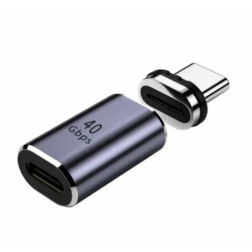 Магнитный адаптер USB C Type C to Type C/ Переходник передачи данных (40 Гбит/с) USB Type-C4.0 24 pin PD100W с поддержкой быстрой зарядки