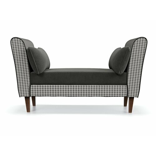 Скамья банкетка Soft Element Зельт 1 с мягким сидением, в прихожую, в спальню, Grey G, стиль современная классика