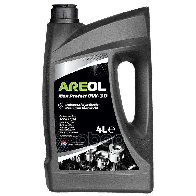 AREOL Areol Max Protect 0W30 (4L)_Масло Моторное! Синтacea A3/B4, Api Sn/Cf, Mb 229.3/226.5, Vw 502.00