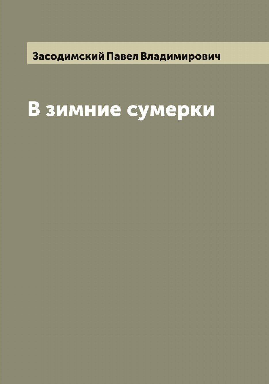 Книга В зимние сумерки (Засодимский Павел Владимирович) - фото №1