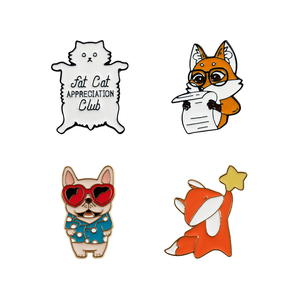 Значок MESHU, 4 шт., оранжевый, коричневый — фото 1