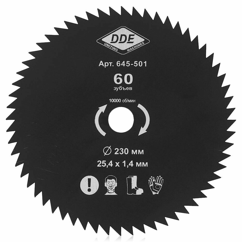 Нож для триммера DDE Wood Cut 60/230/25.4mm 645-501