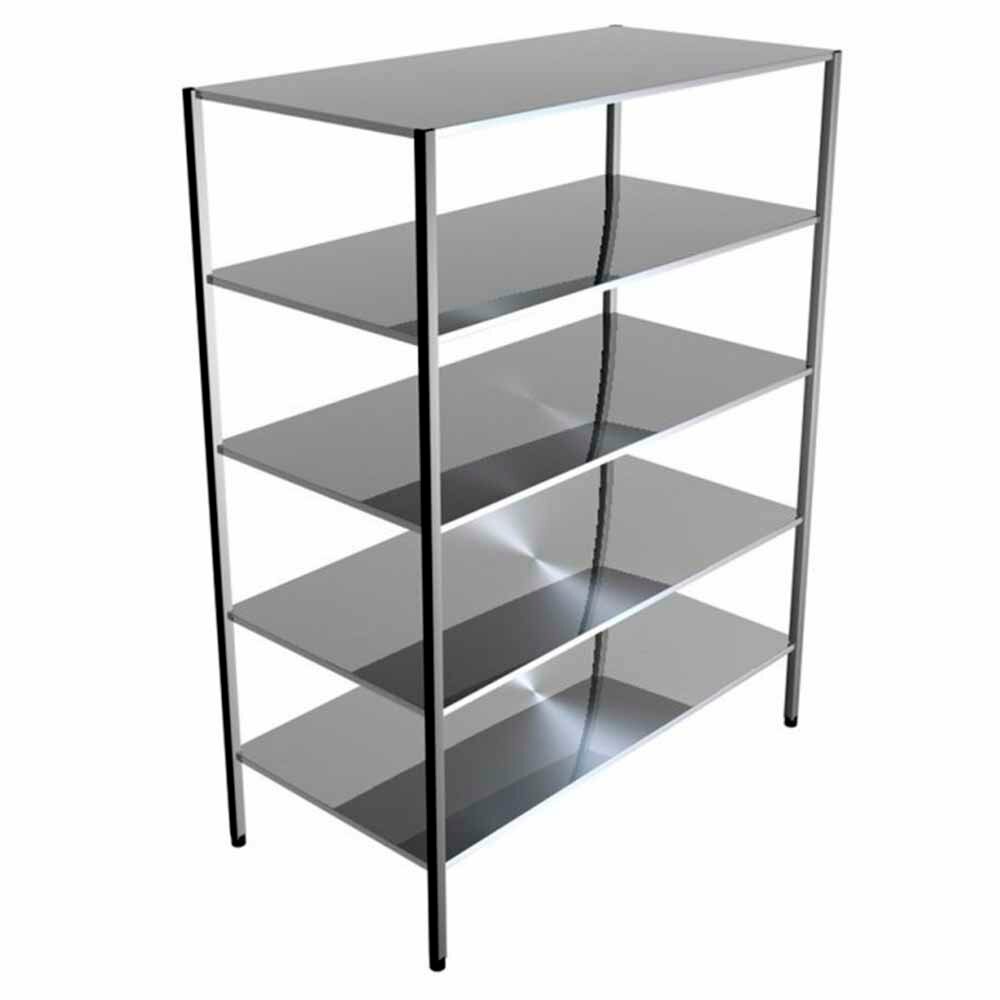 фото Стеллаж из нержавеющей стали, 5 полок, 100х60х185 см, Интерсплав