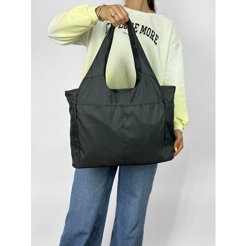 фото Сумка багет kongunla, серый, черный