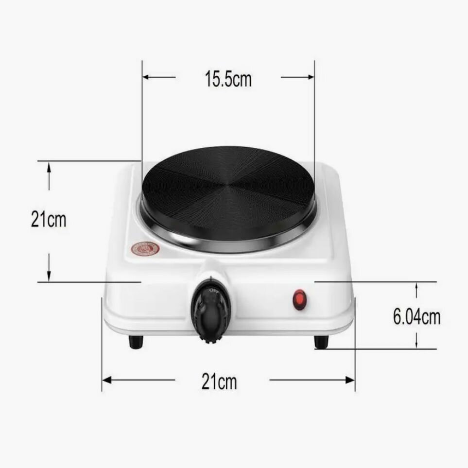 Плита электрическая / Электро плита настольная / Качество ТОП / Одноконфорочная -Дисковая - фотография № 3