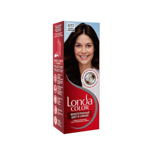 Лонда / Londa Color - Крем-краска для волос тон 4/77 Золотисто-каштановый 60 мл