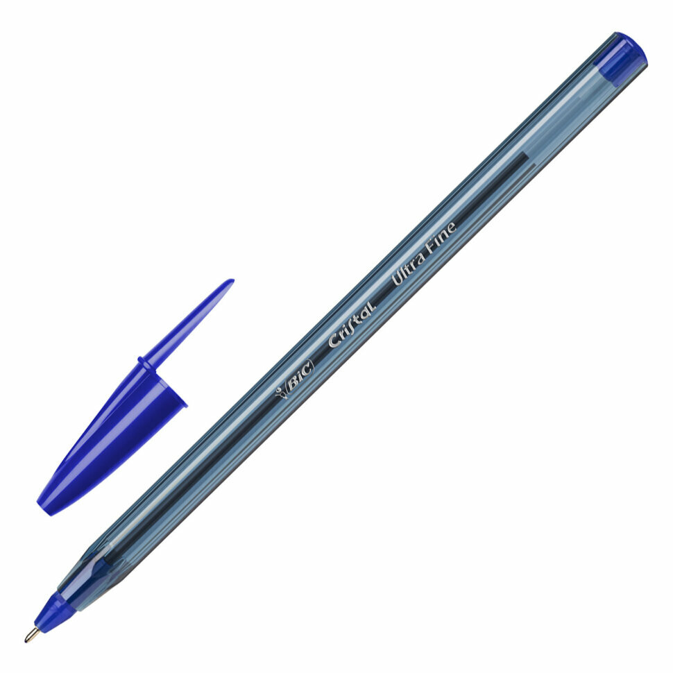 Ручка шариковая BIC "Cristal Exact", синяя, корпус тонированный, узел 0,7 мм, линия письма 0,28 мм, 992605, 143971