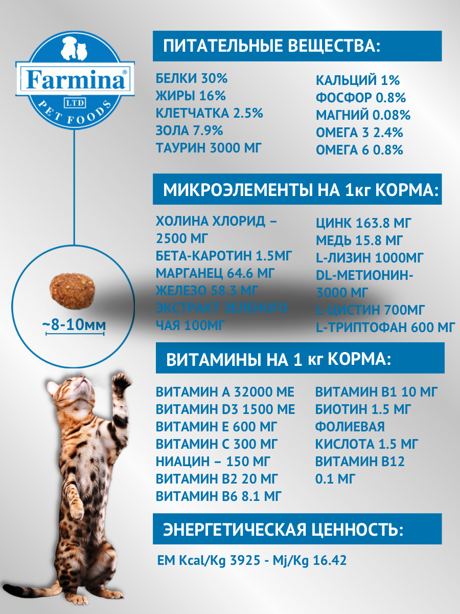 Farmina, N&D Cat беззерновой сельдь и киноа для здоровья кожи и шерсти 1,5 кг - фото №19