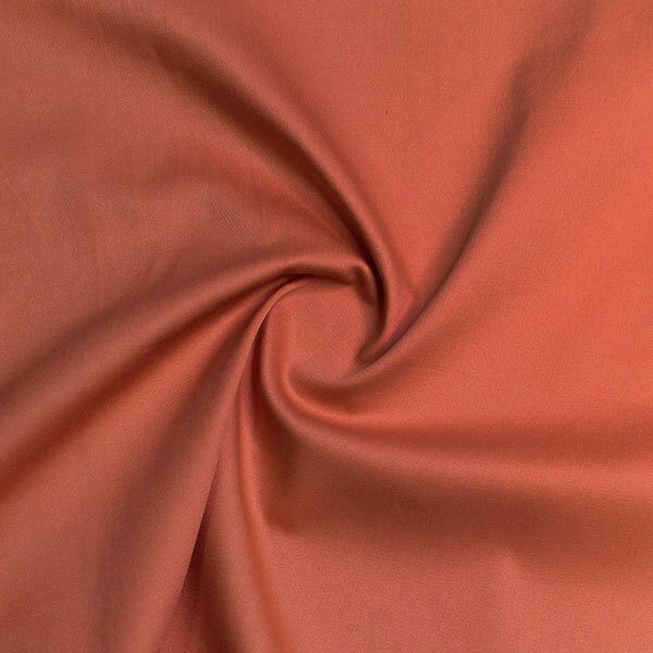 Ткань денимовая морковного цвета