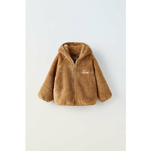 Куртка Zara для мальчиков, размер 18-24 месяцев (92 cm), коричневый