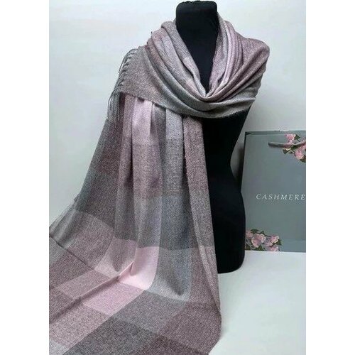 фото Палантин cashmere, с бахромой, 180х70 см, коричневый