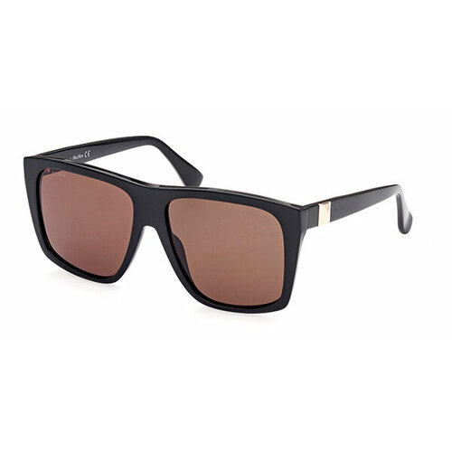 Солнцезащитные очки Max Mara MM 0021 01E, квадратные, оправа: пластик, для женщин, черный