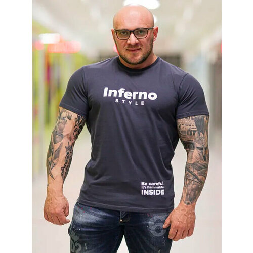 фото Футболка inferno style, размер 2xl, серый