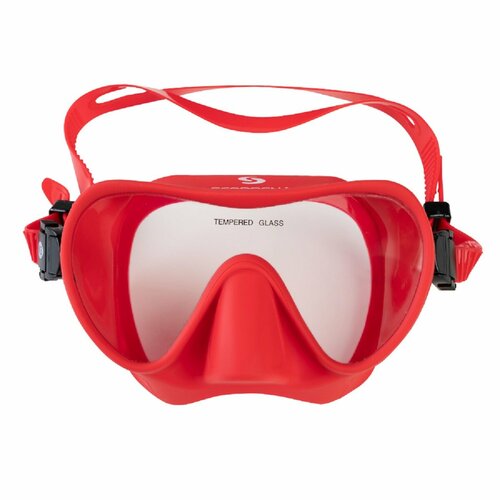Маска для плавания N3 безрамная, красная маска для плавания n3 с зеркальными стеклами красная