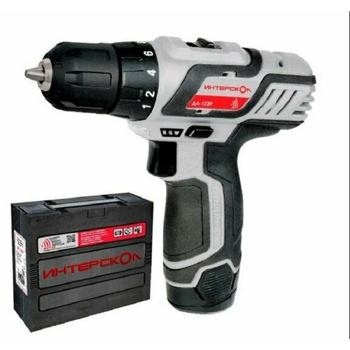 Дрель-шуруповерт аккумуляторная ИНТЕРСКОЛ ДА-12ЭР промо 12В 2акк2Ач Li-ion 28Нм подсветка 1кг экокейс 534500₽