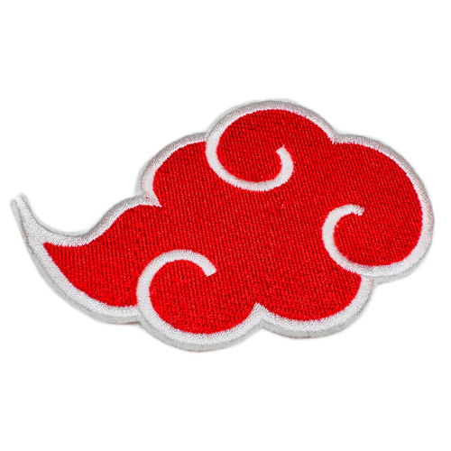 Аниме нашивка на одежду, патч на термоапплекации Облако Акацуки 9х6 см