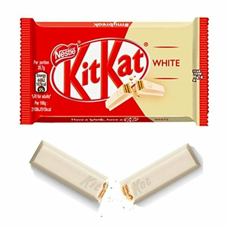 Шоколадный батончик KitKat 4 Fingers White/ Киткат шоколад 4 пальца белый 4 шт (Европа) - фотография № 5