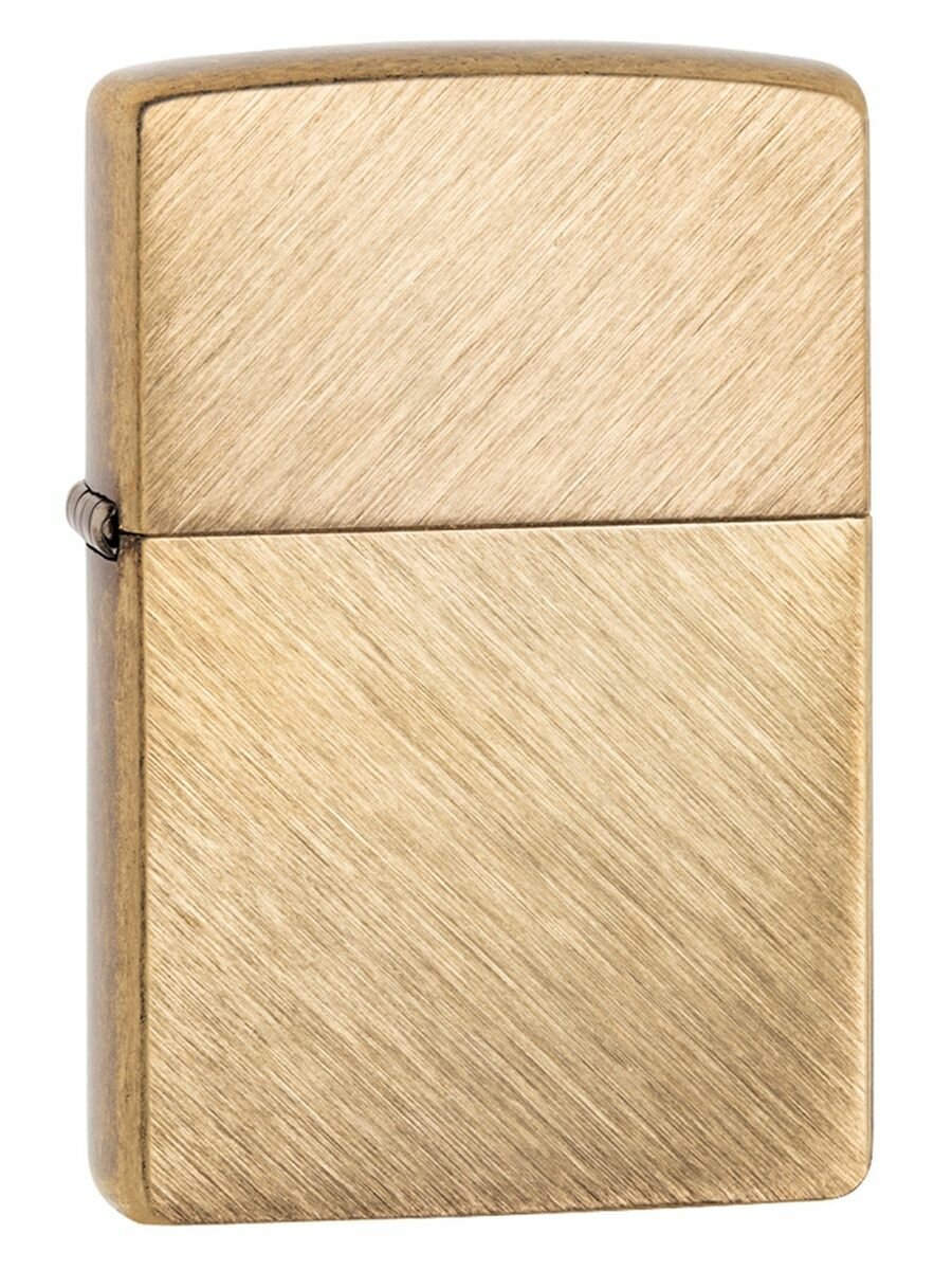 Оригинальная бензиновая зажигалка ZIPPO Classic 29830 с покрытием Herringbone Sweep Brass - фотография № 7