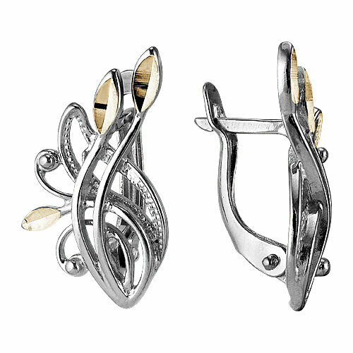 Серьги Красная Пресня, серебро, 925 проба