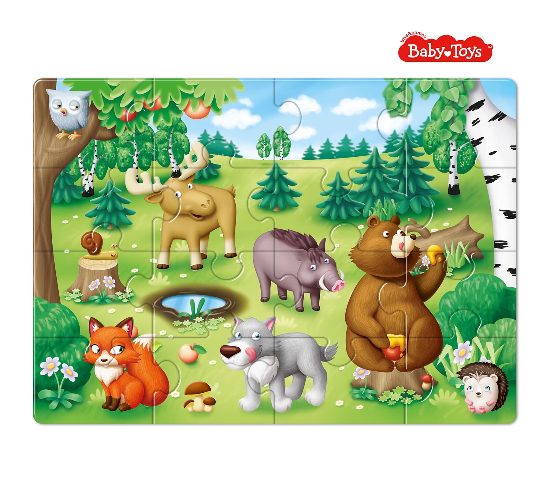 Десятое Королевство Пазл First Puzzle "Кто живет в Лесу" (16 эл) Baby Toys