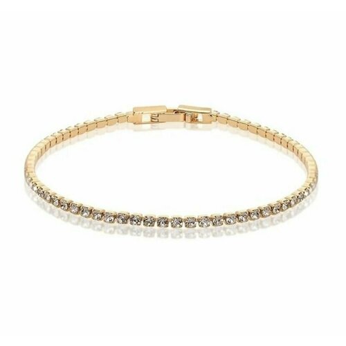 фото Браслет-цепочка, искусственный камень, циркон, 1 шт., размер 18 см, бесцветный napela