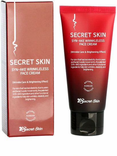 Secret Skin Антивозрастной крем для лица с пептидами змеиного яда Syn-ake Wrinkleless Face Cream, 50мл