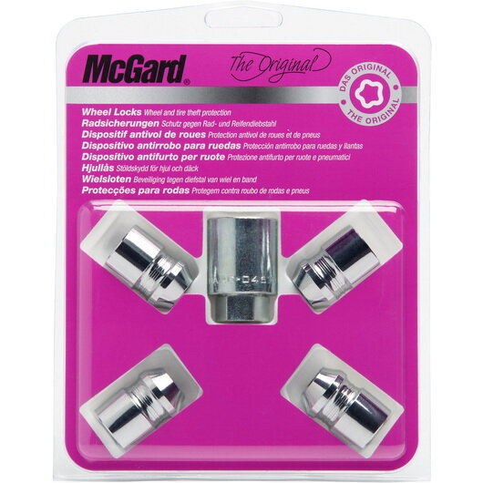 Секретные гайки McGard на колеса 4шт. (гайки, М12*1.25, длина резьбы: 32.5 мм, размер ключа: 19 мм) 24152 SU