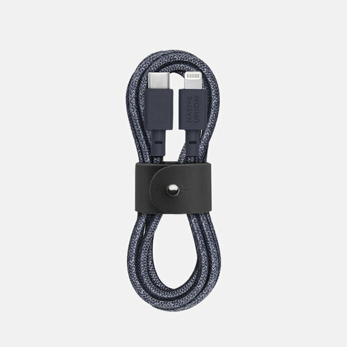 Кабель Native Union Belt USB-C/Lightning Short 1.2m синий, Размер ONE SIZE
