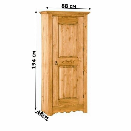 Шкаф для белья во 194 SC с резьбой на двери 88х48х194 см