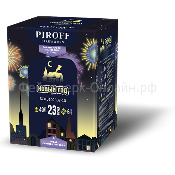 Фейерверк с фонтаном PIROFF Новый год