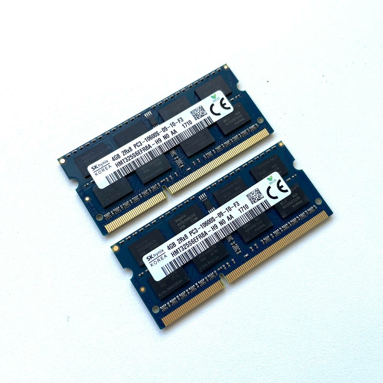 Оперативная память SK Hynix DDR3 4GB 1333МГц PC3-10600S 1.5v SODIMM для ноутбука 2шт — фото 2