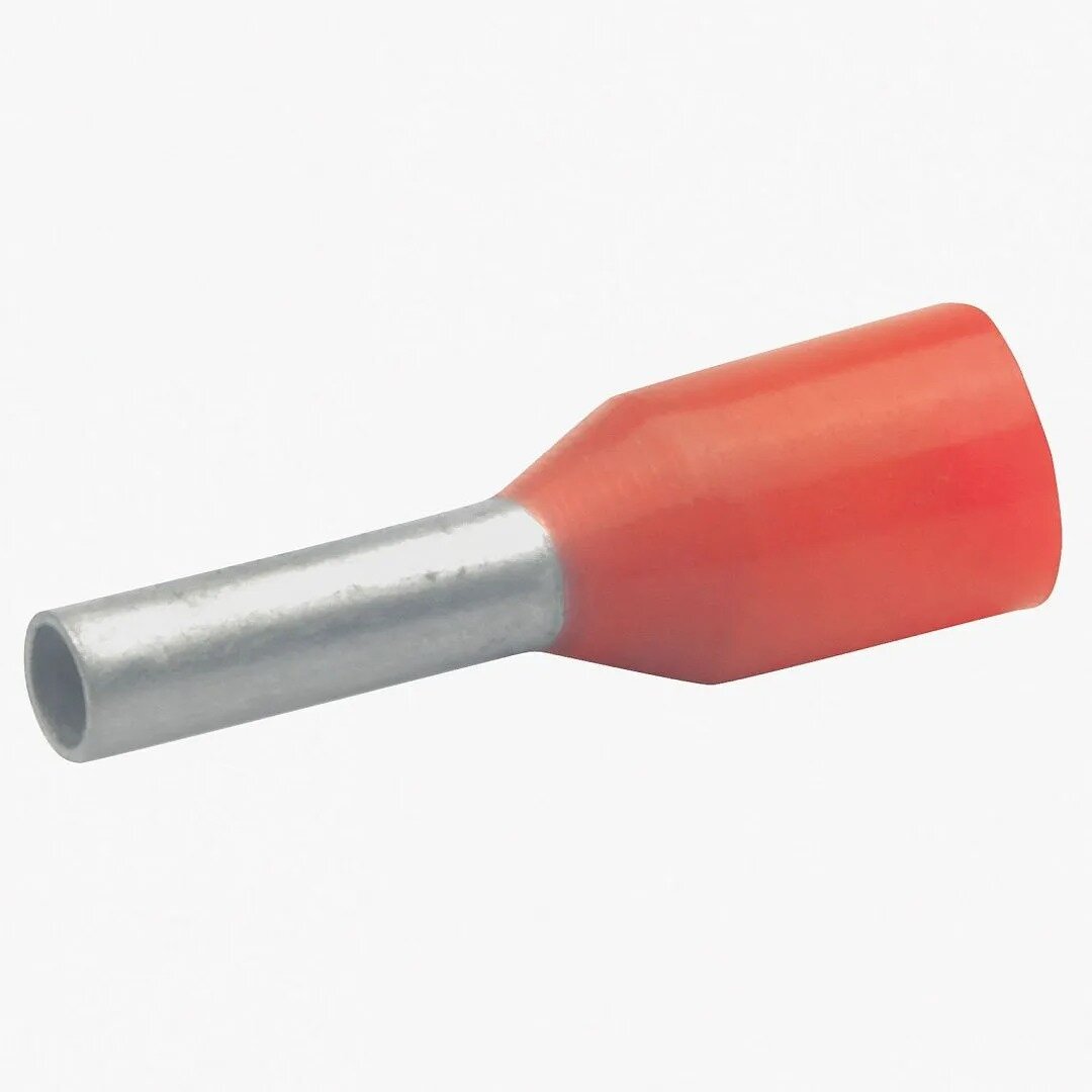 Втулочный изолир. наконечник Klauke 1,0 мм2, длина втулки 8 мм, цвет по DIN46228ч.4 - красный (100 шт. в уп.)