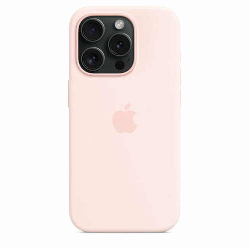 Apple iPhone 15 Pro Silicone Case with MagSafe - Light Pink (MT1F3)