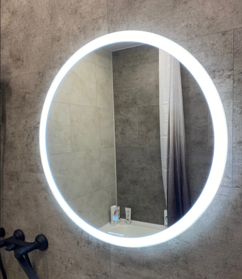 Зеркало LED подвесное круглое 60 см - фотография № 1
