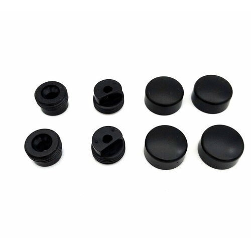 Комплект креплений для зеркала толщиной 3-5 мм 4 шт черный, D6х30 мм