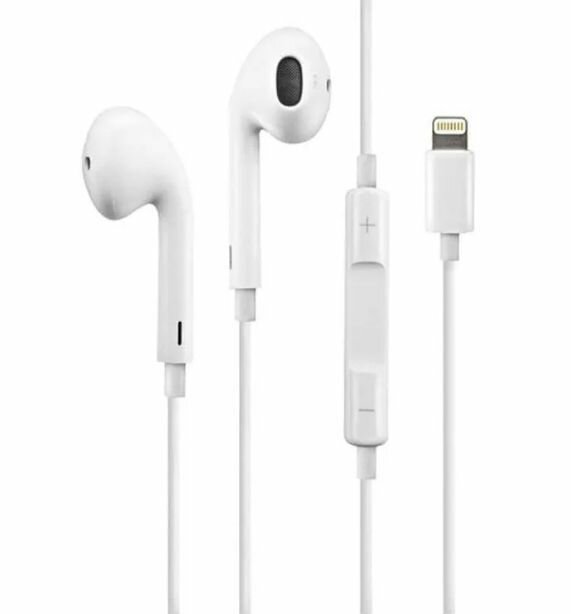 Проводные наушники Apple EarPods lightning, наушники для iphone проводные лайтнинг, белые