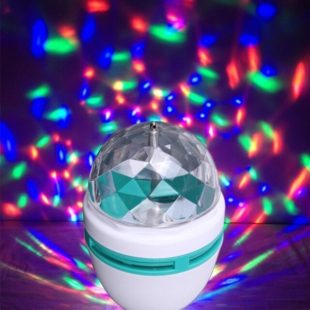 Вращающаяся LED светодиодная диско лампа - фотография № 3