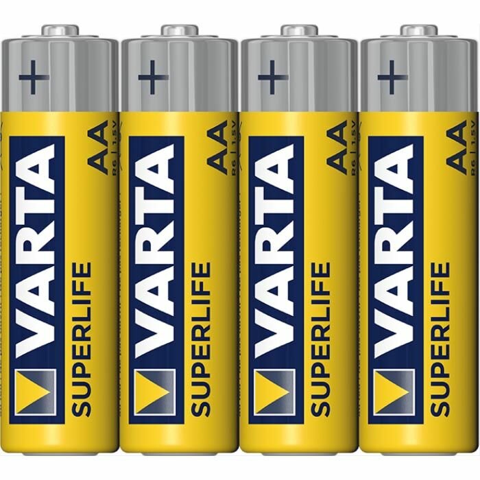 Батарейка VARTA SUPERLIFE AA, пальчиковые, пленка 4 шт