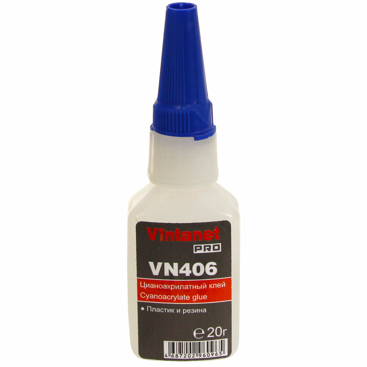Клей моментальный цианоакрилатный для эластомеров и резины VINTANET VN406 20 гр