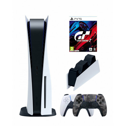 Игровая приставка Sony PlayStation 5 3-ревизия2-й геймпадкамуфляжзарядноеGran Turismo 7диск 8299000₽