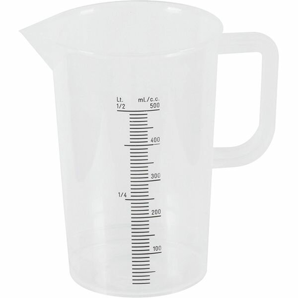 фото Кувшин мерный, полипропилен 0,5л, D-90, H-135мм, прозр.