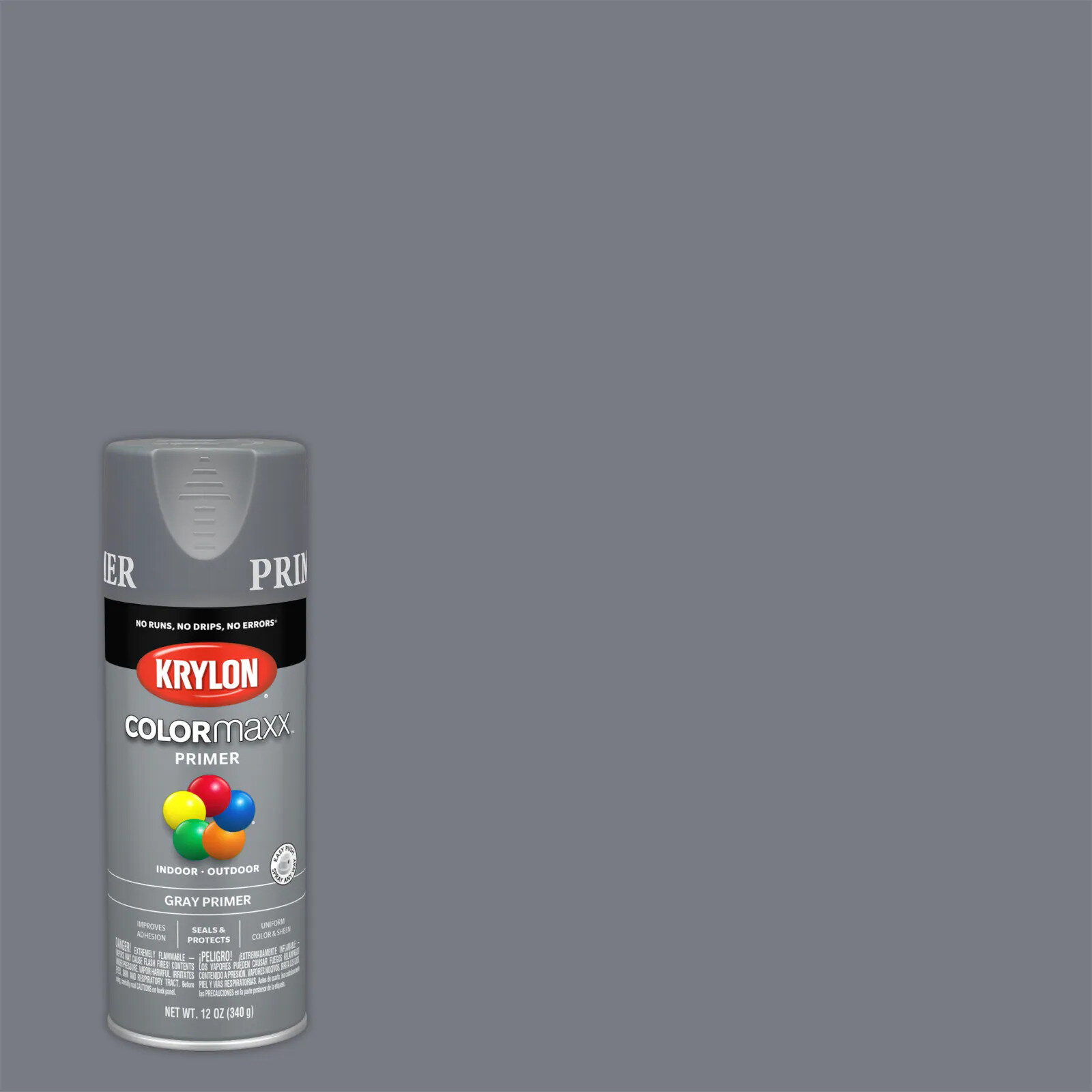 Грунт универсальный KRYLON ColorMaxx, серый, 340 гр. - фотография № 2