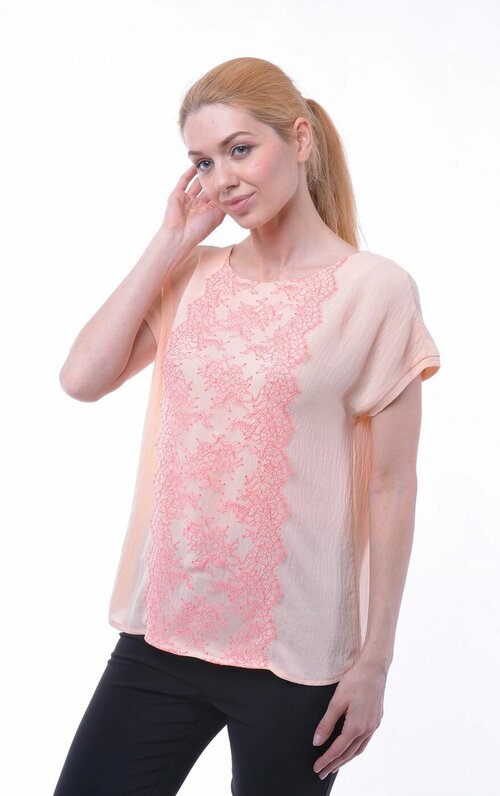 Блуза  Тамбовчанка, размер 46, розовый