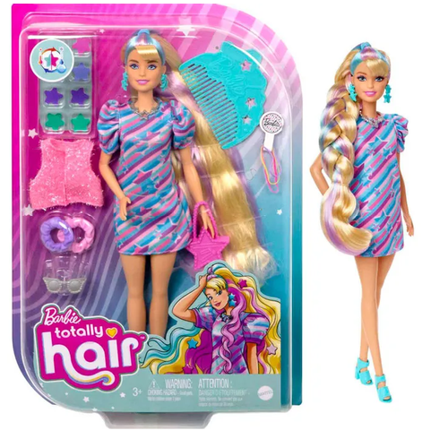 Кукла Barbie Totally Hair Звездная красотка HCM88 кукла barbie totally hair бабочки hcm87