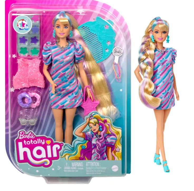 Кукла Barbie Totally Hair Звездная красотка HCM88