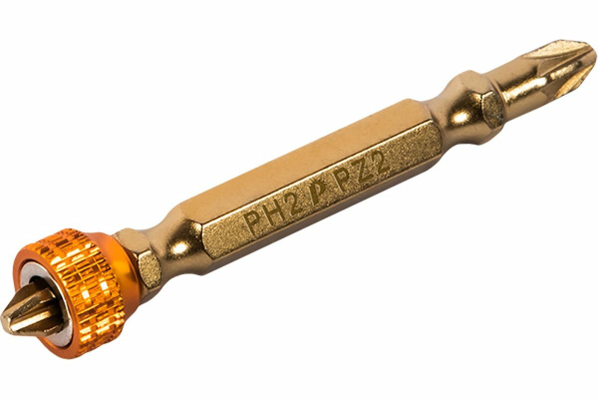 фото Бита отверточная с магнитным кольцом Эксперт PH2/PZ2, 65 мм, 1 шт, блистер ПРАКТИКА 915-656