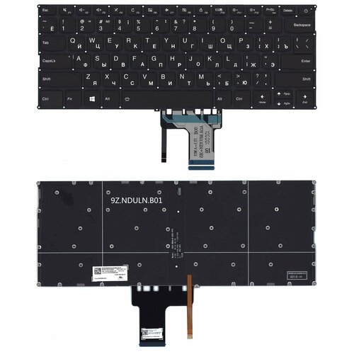 Клавиатура для ноутбука Lenovo IdeaPad 320S-13 черная с подсветкой клавиатура keyboard для ноутбука lenovo ideapad черная с подсветкой 9z ndrdsn 101