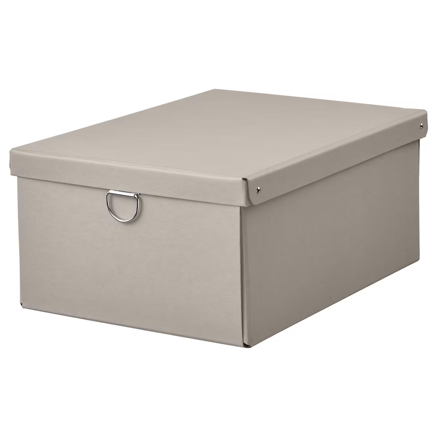 Коробка для хранения NIMM IKEA 25*35*15см. бежевый - фотография № 1