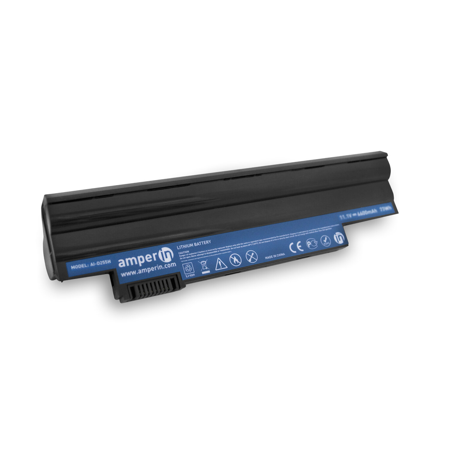 Аккумулятор Amperin для ноутбука Acer Aspire One D255 11.1V 6600mAh (73Wh) AI-D255H
