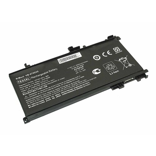 аккумуляторная батарея для ноутбука hp envy 15 as vs03xl 11 55v 3500mah oem Аккумулятор для ноутбука HP TPN-Q173 (TE03-3S1P) 11,55V 3500mAh OEM черная